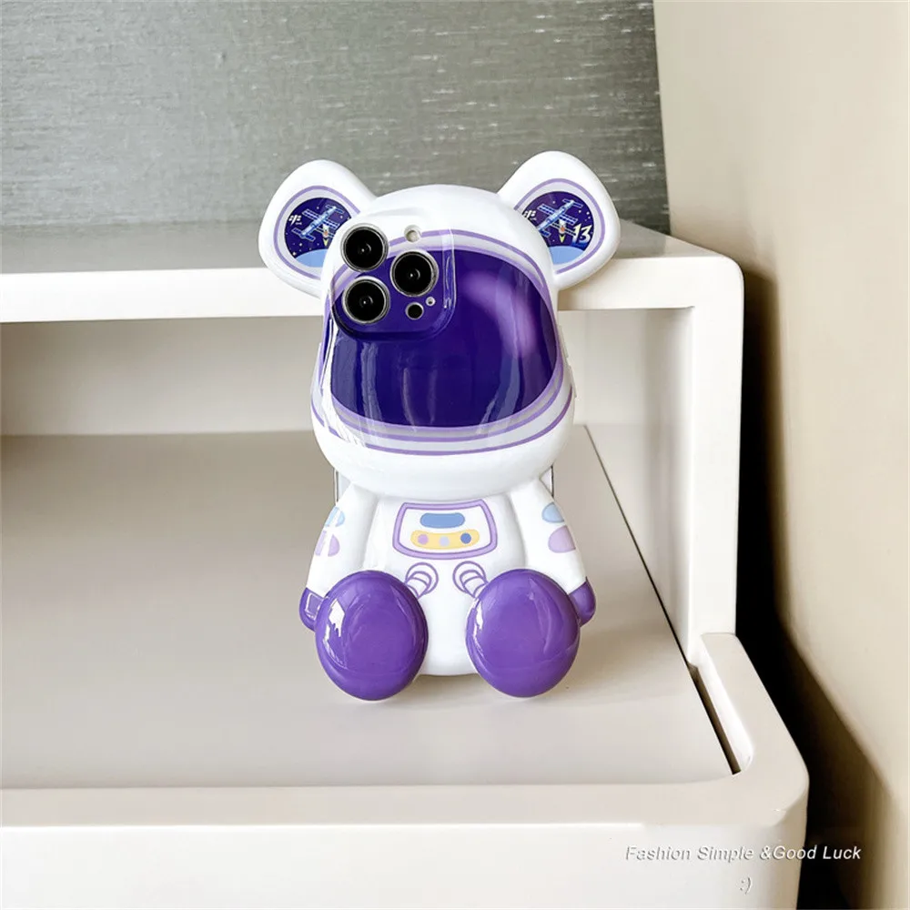 

Stereoscopic astronaut doll mobile phone case is suitable for Apple 14 iphone13/12/11 new fashion Anti falling phone case