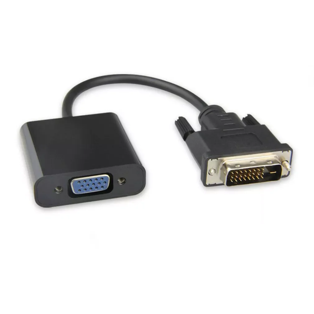 

HD 1080P DVI-D DVI To VGA Adapter Video Cable Converter 24+1 25Pin to 15Pin Cable Converter for PC Computer Monitor