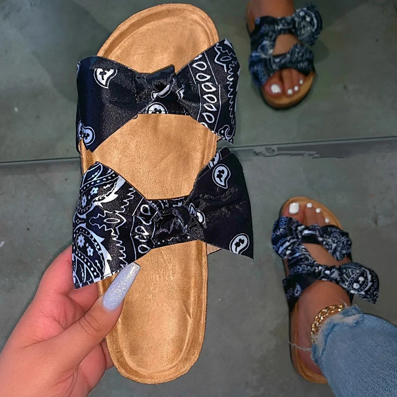 Women Sandals 2023 Summer Sandals Casual Flat Shoes Female Bowknot Casual Summer Shoes for Women Flip Flop Flats Chaussure Femme