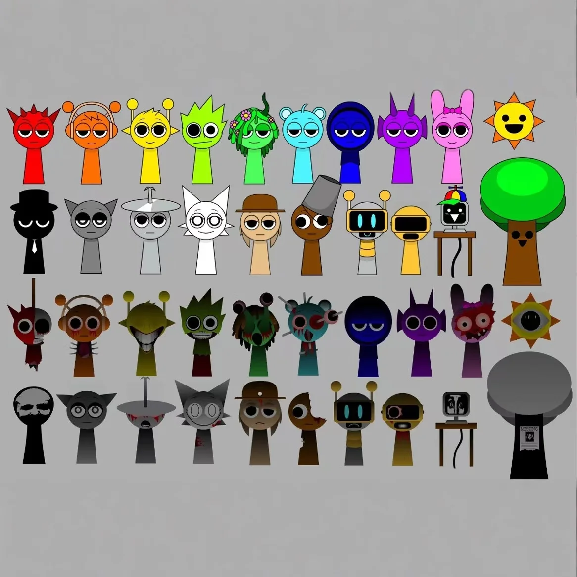 3-6 шт./компл. Sprunki Toys Plush Dolls Singers Oren Wenda Incredibox Peluches Plushie Garden Of Banban