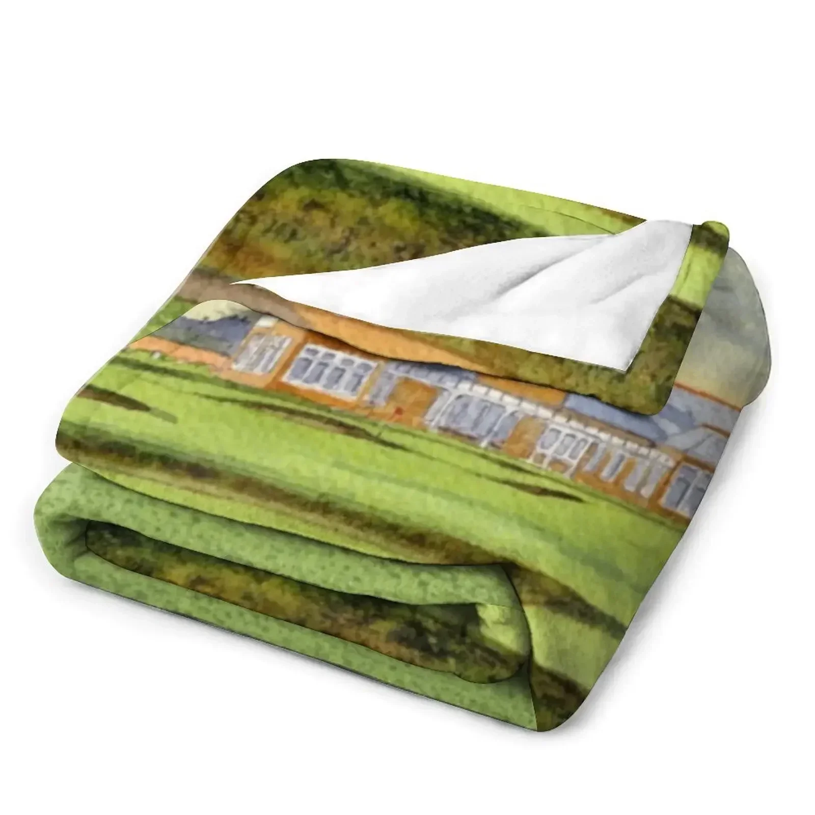 Одеяло Royal Troon Golf Course 18th And Clubhouse Полярные одеяла и пледы Одеяла