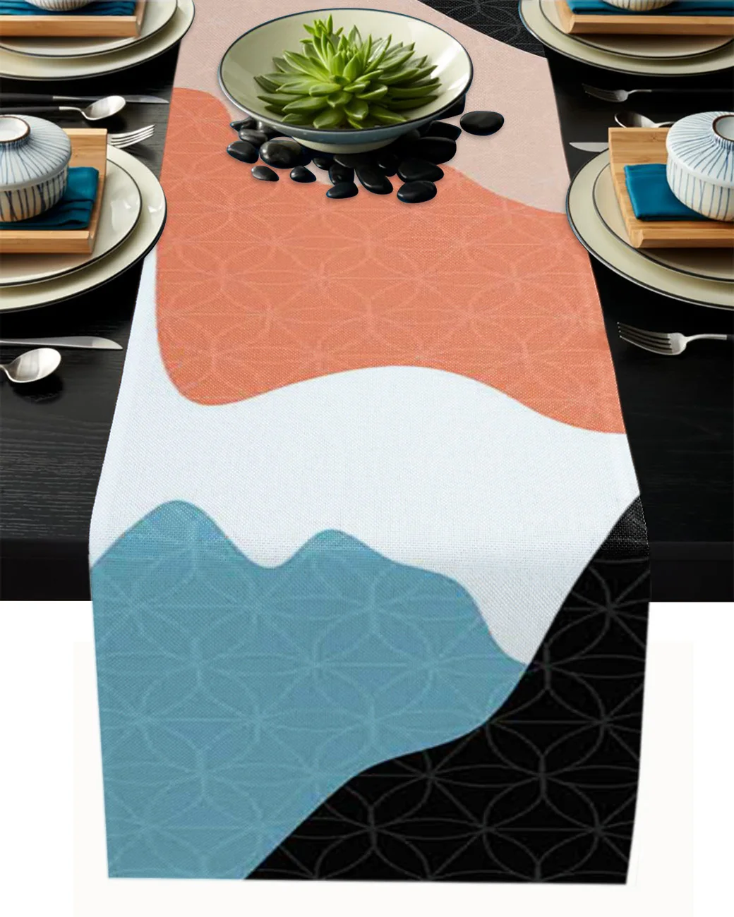 

Abstract Color Gradient Color Coffee Table Decor Dinner Table Decoration Wedding Decor Table Runners Modern Wedding Decoration