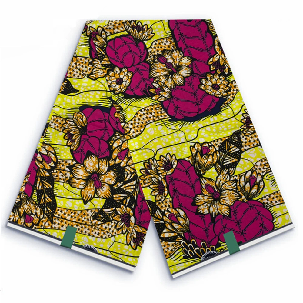 

Guaranteed Veritable Super Hollandais African Wax Fabric Cotton Original Ankara Block Print Pattern Africa For Sewing 6 yards