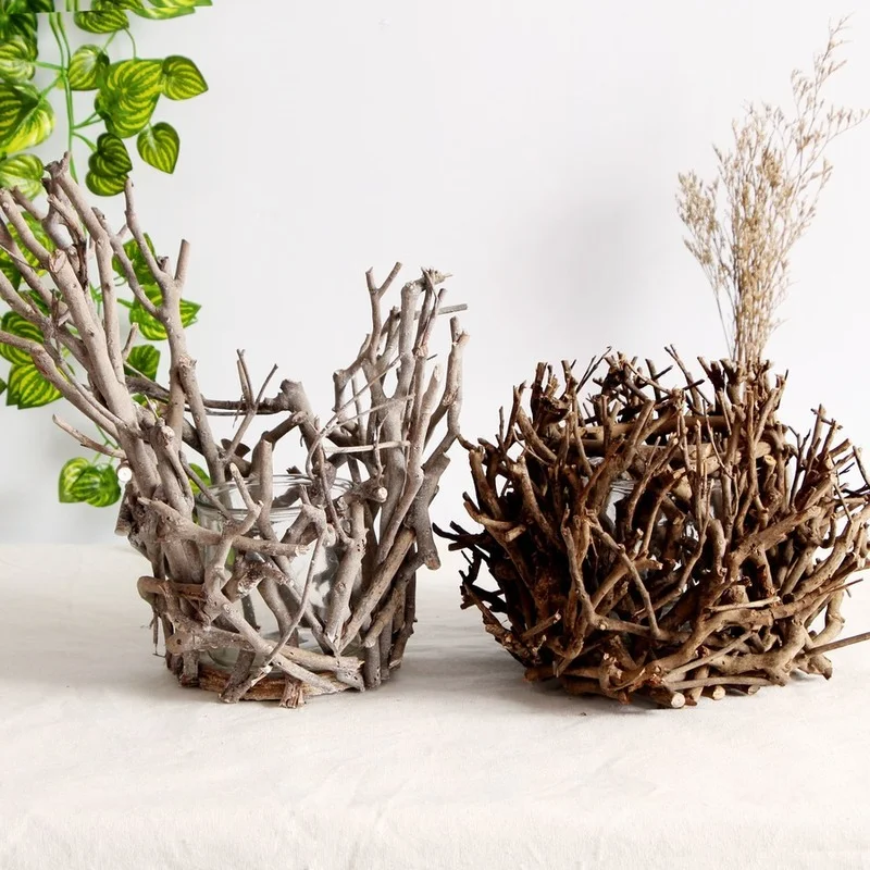 

Retro Handmade Candle Holder Creative Bar Gift Flower Pot Candlestick Dinner Christmas Props Porta Velas Candle Holder Christmas