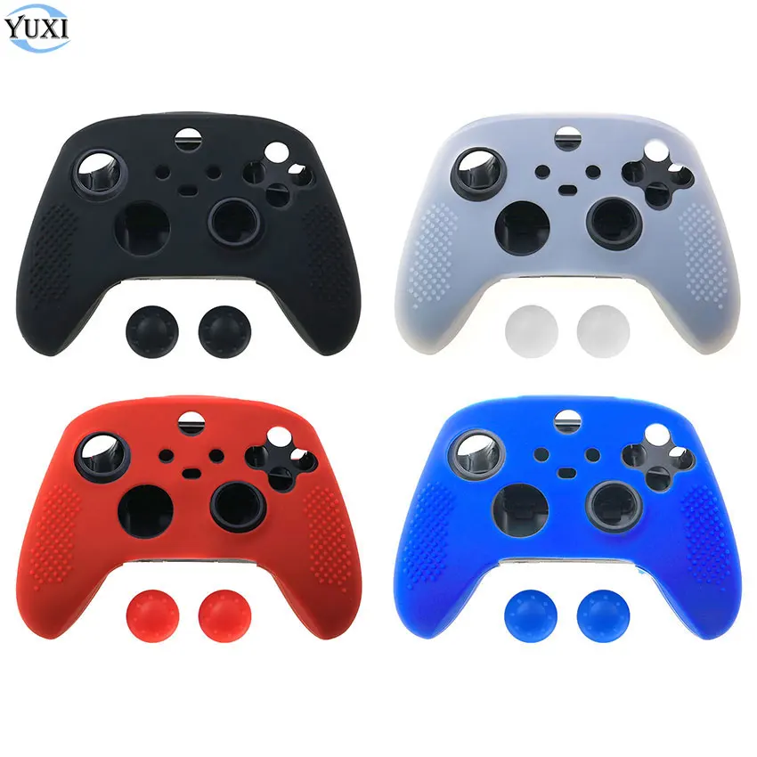 

YuXi Soft Silicone Case For Xbox Series X S Controller Anti-slip Cover Shell Skin Thumb Grips Cap For Xbox SX SS