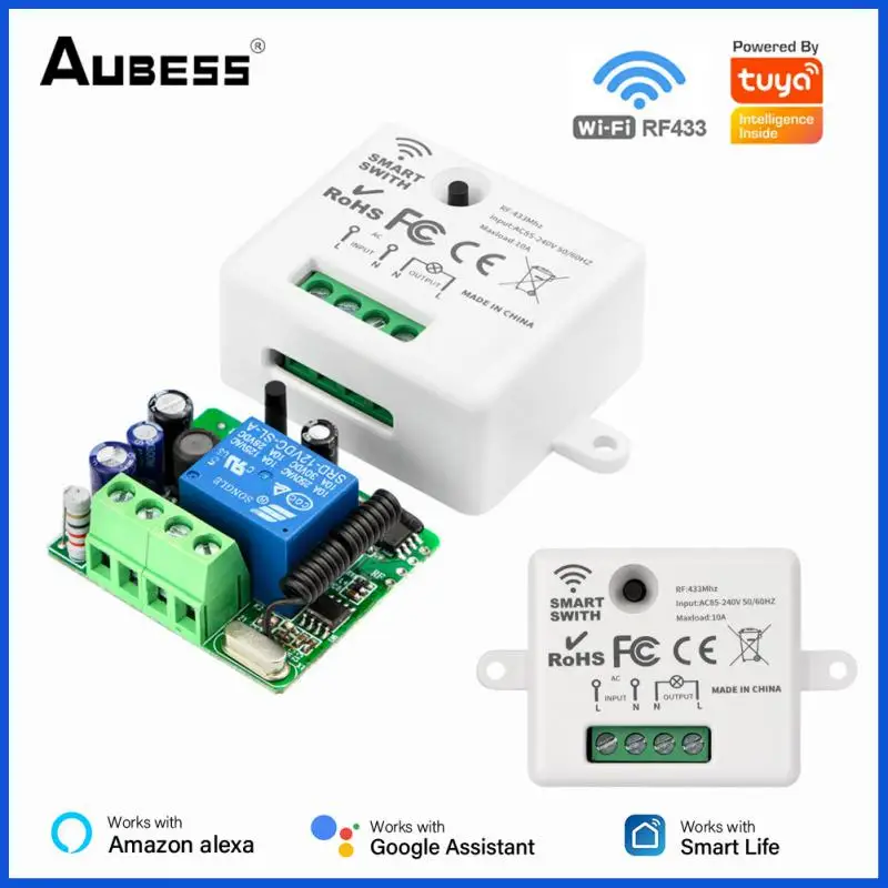 

Tuya WiFi Switch Module Smart Life RF / Rf433 + WiFi Mini Smart Light DIY Switch Module Smart Home Work With Alexa Google Home