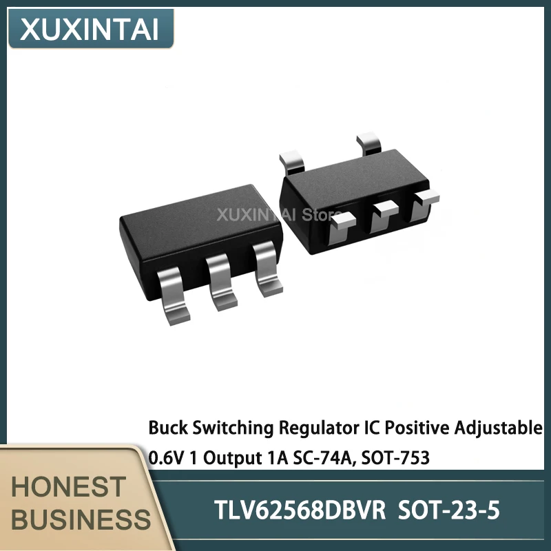 

50Pcs/Lot TLV62568DBVR TLV62568 Buck Switching Regulator IC Positive Adjustable 0.6V 1 Output 1A SC-74A, SOT-753