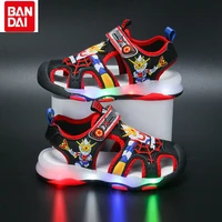 anime ultraman new style children baotou sandals kindergarten anti skid kick proof breathable soft bottom flat sandals