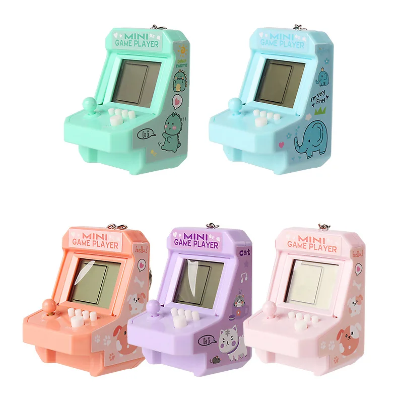 Миниатюрная портативная игровая консоль с брелоком Детская головоломка ретро