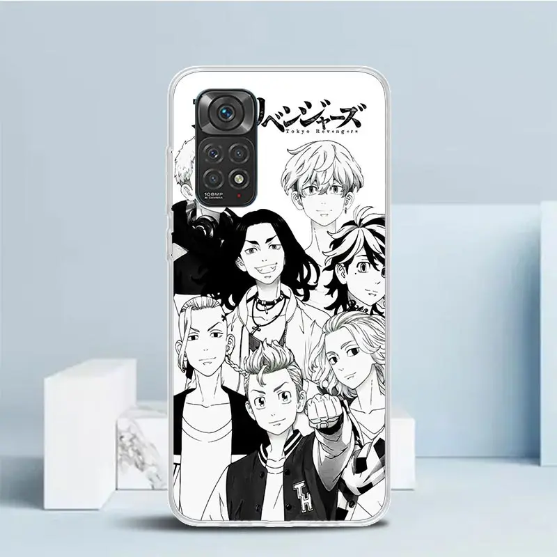 Черный чехол для телефона в стиле аниме Tokyo Aevengers Xiaomi Redmi Note 13 14 12S 12 11S 11 11T 11E Pro Plus 10S