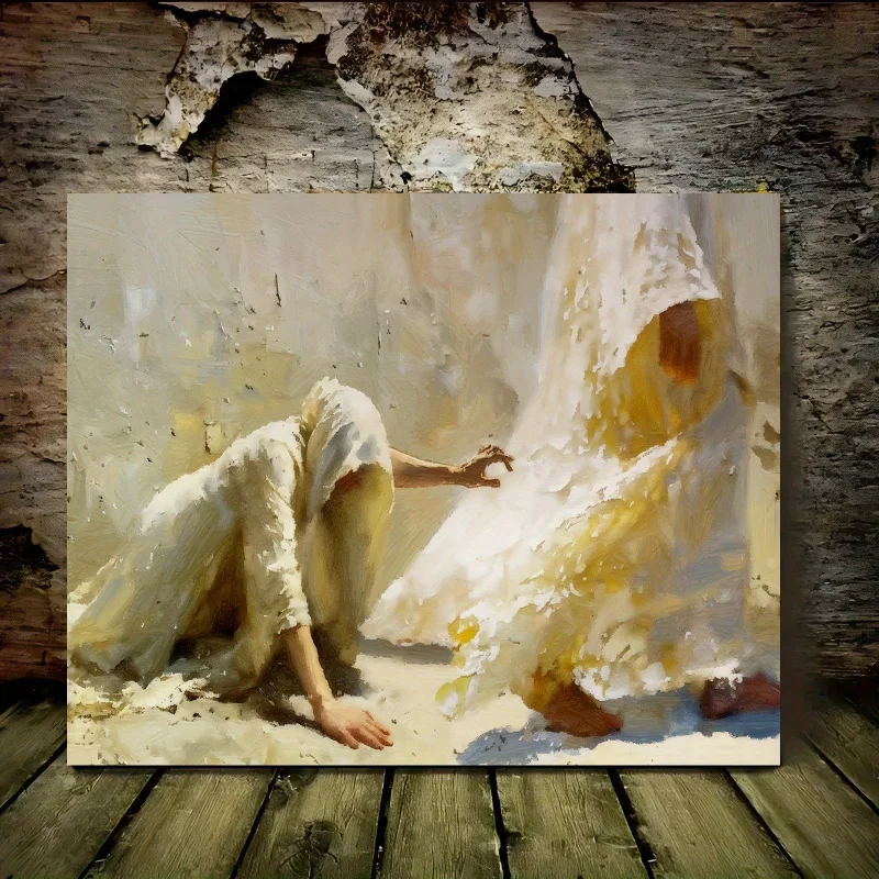 Картина на холсте вера в него с изображением Иисуса обнимающей