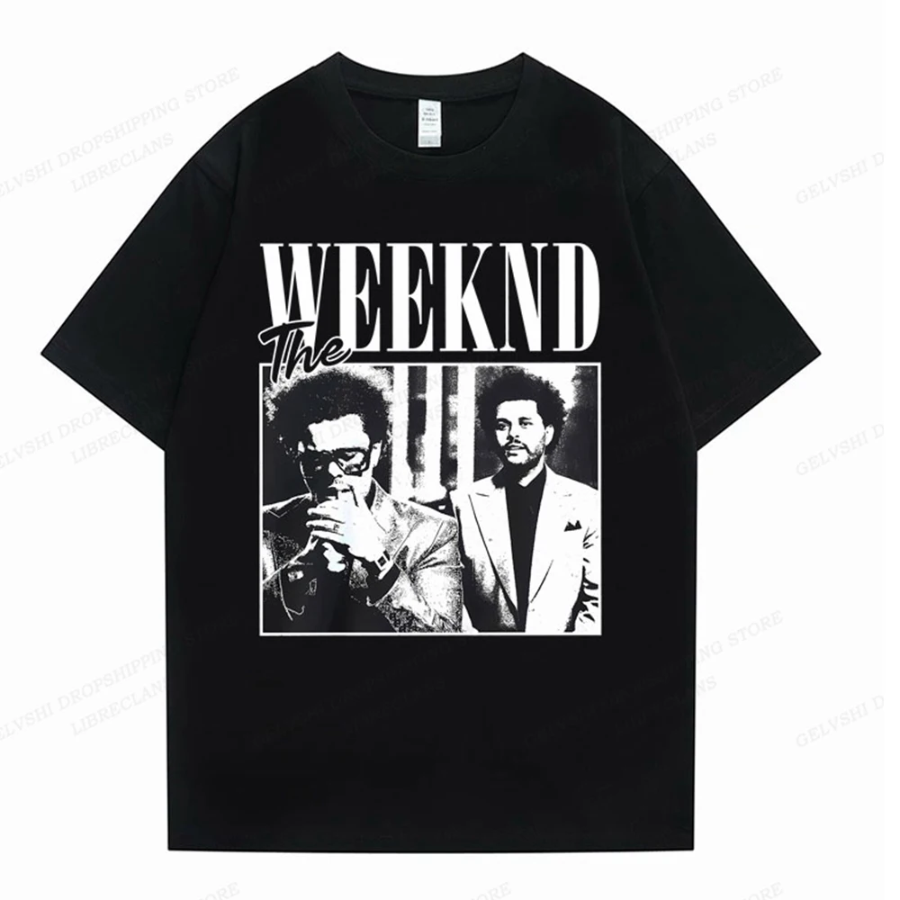 

Футболка Rapper The Weeknd для мужчин и женщин, Модная хлопковая рубашка, топы в стиле хип-хоп, футболка с графическим рисунком для мальчиков, мужская одежда