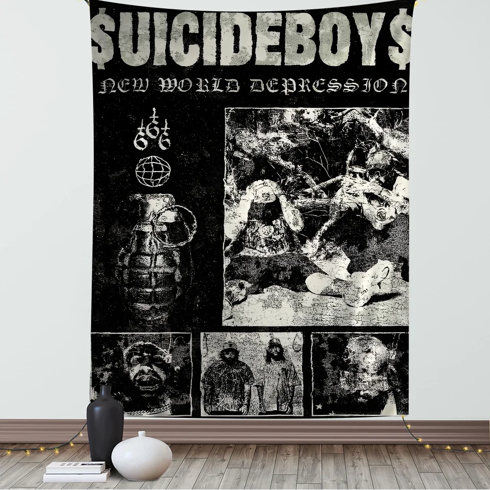 Большой Настенный Гобелен S-Suicideboy Декоративное Одеяло С Принтом Sci-Fi Для