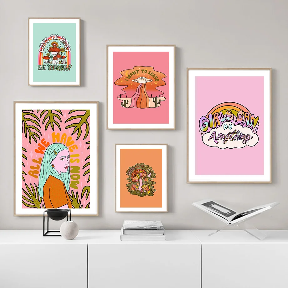 Настенная картина с изображением кактуса гриба глаз | Живопись и каллиграфия