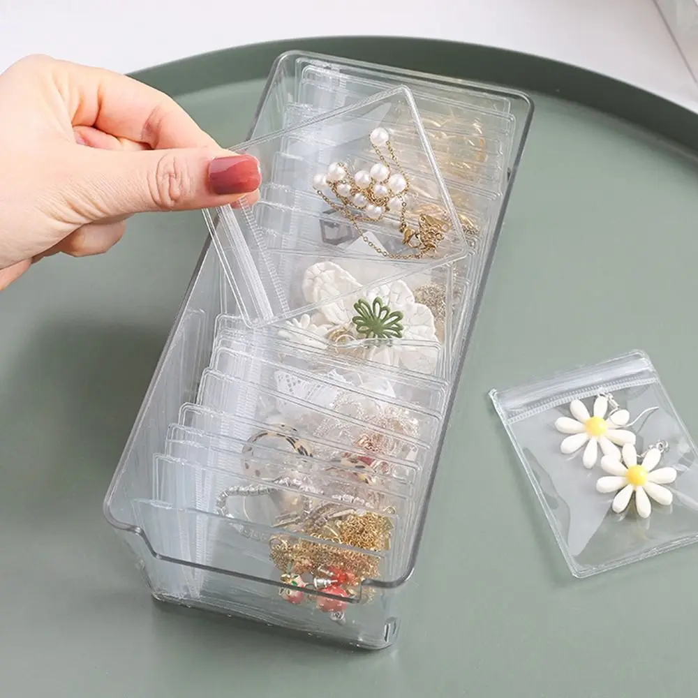 

Dustproof PVC Self Sealing Plastic Jewelry Zip Lock Bags Reclosable Thick Transparent Ziplock Gift Packaging Storage Pouches