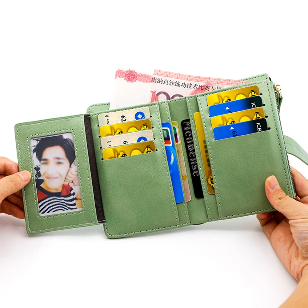 

Buckle Zipper Short Women's Wallet Multifunctional And Portable Money Clip Keychain Coin Bag Storage Bags Exquisite Workmanship
