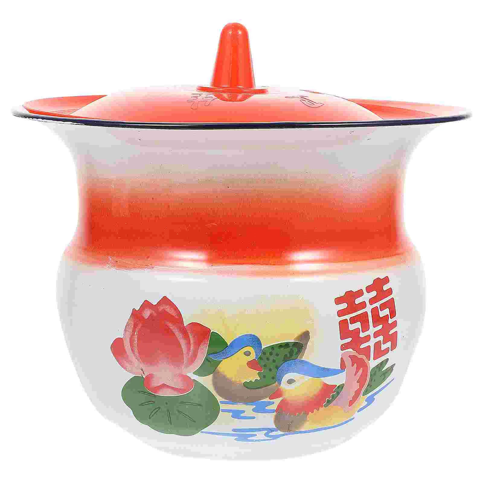 

Pot Chamber Urinal Urine Lidvintage Spittoon Pottybed Pan Pee Bottle Toilet Portable Kids Child Pots Retro Iron Bucket Unisex