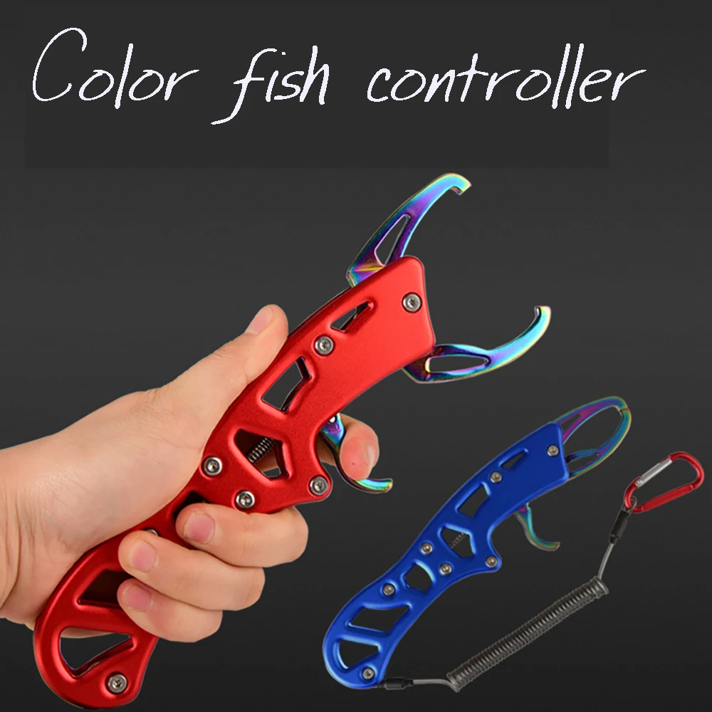 Color Night Vision Aluminum Alloy Fish Clip Stainless Steel Fish Nose Pliers Control Fish Tongs Sea Fishing Lure Tongs Fish Clip