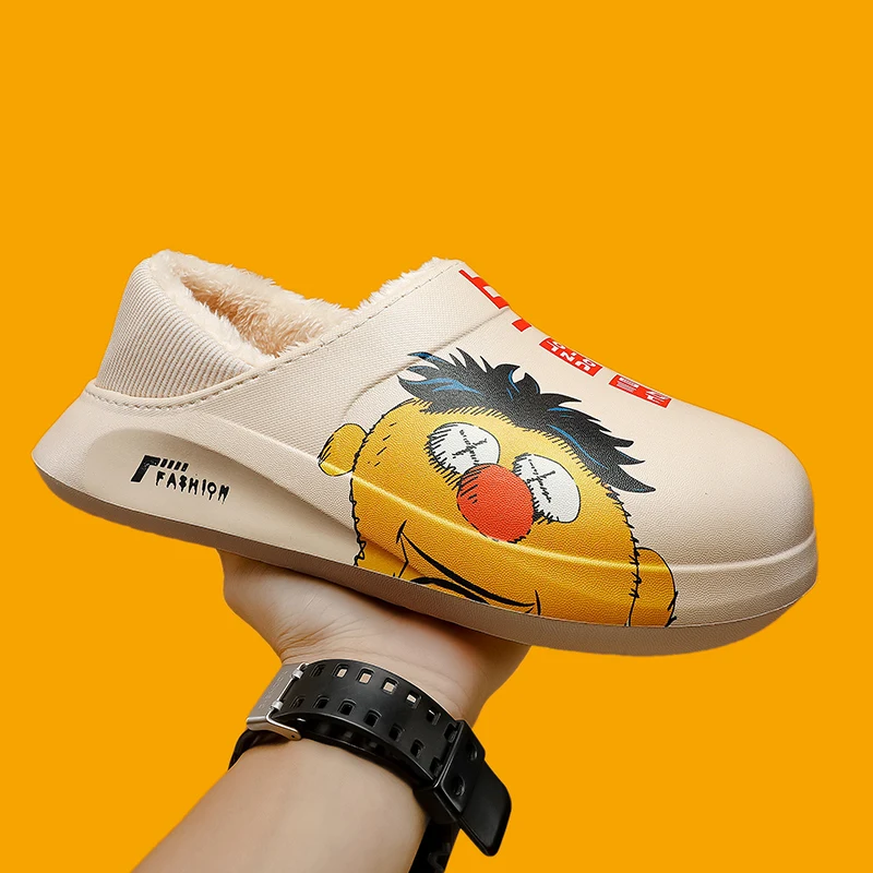 Хлопковые тапочки женская зимняя сумка на каблуке толстая подошва Нескользящие