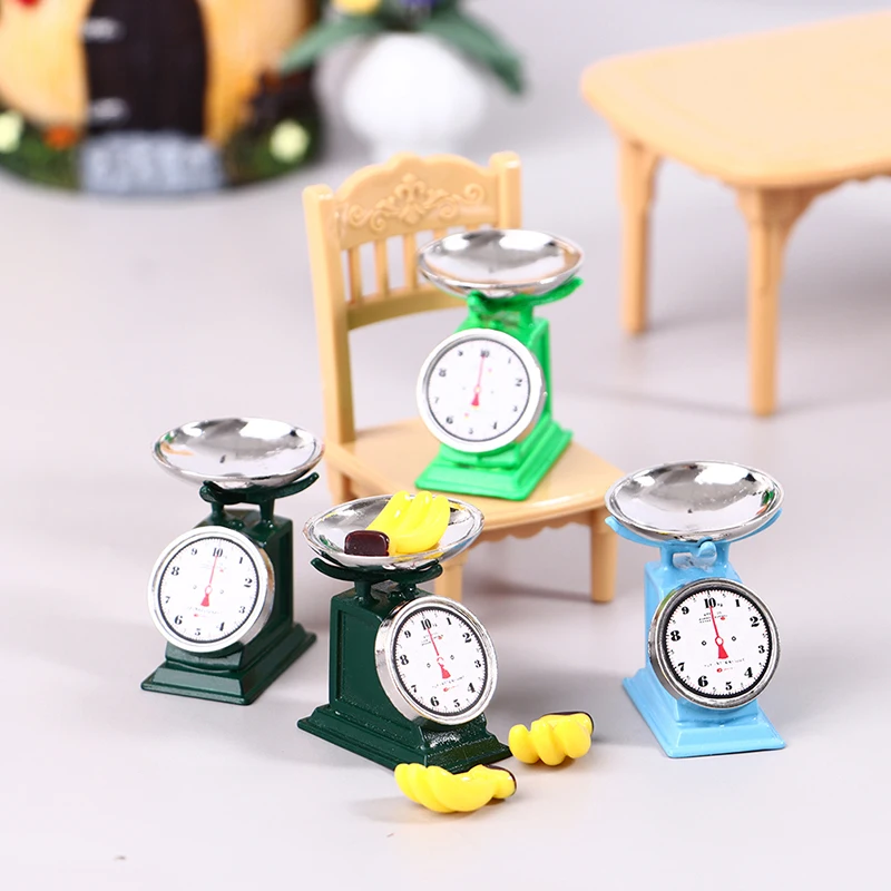 

1:12 Dollhouse Miniature Mini Platform Balance Scale Toy Match For Forest Animal Family Collectible Gift