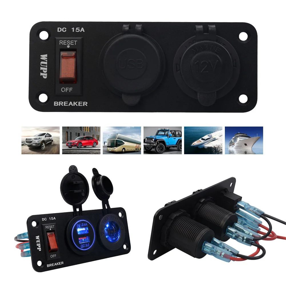 Автомобильная центральная консоль с двумя Usb-портами 4 шт. зарядное устройство