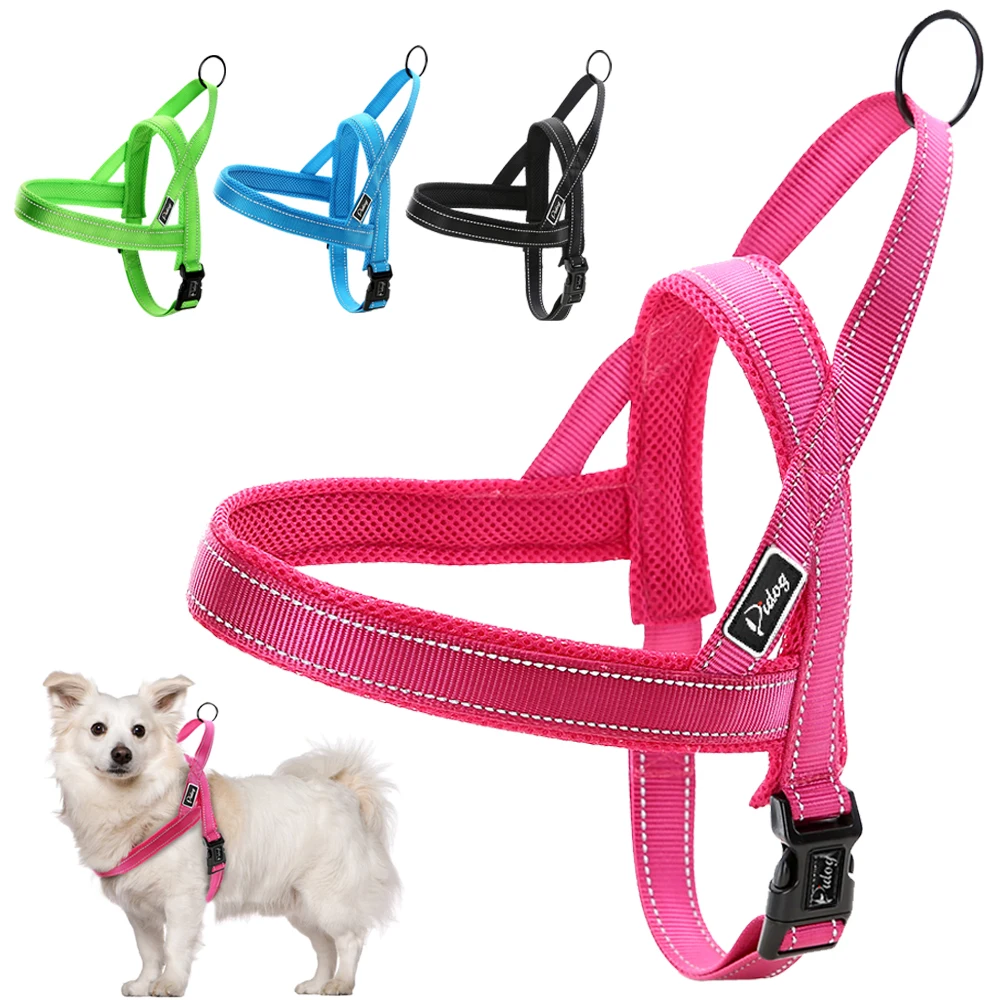 

Nylon Dog Harness Reflective Dogs Harnesses Adjustable Pet Walking Training Harnesses Vests Breathable For Small Large Dogs Pug
