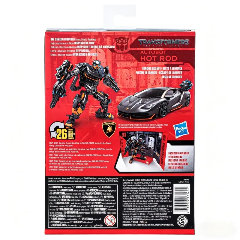 Фото В наличии: Фигурка робота-трансформера Hasbro Transformers Classic Movie D-Class Hot Rod, изысканная коллекционная модель, подарок на день рождения №4