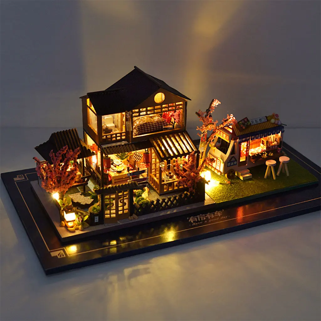 3D Кукольный дом в комплекте миниатюрный DIY ретро Деревянный ручной работы для