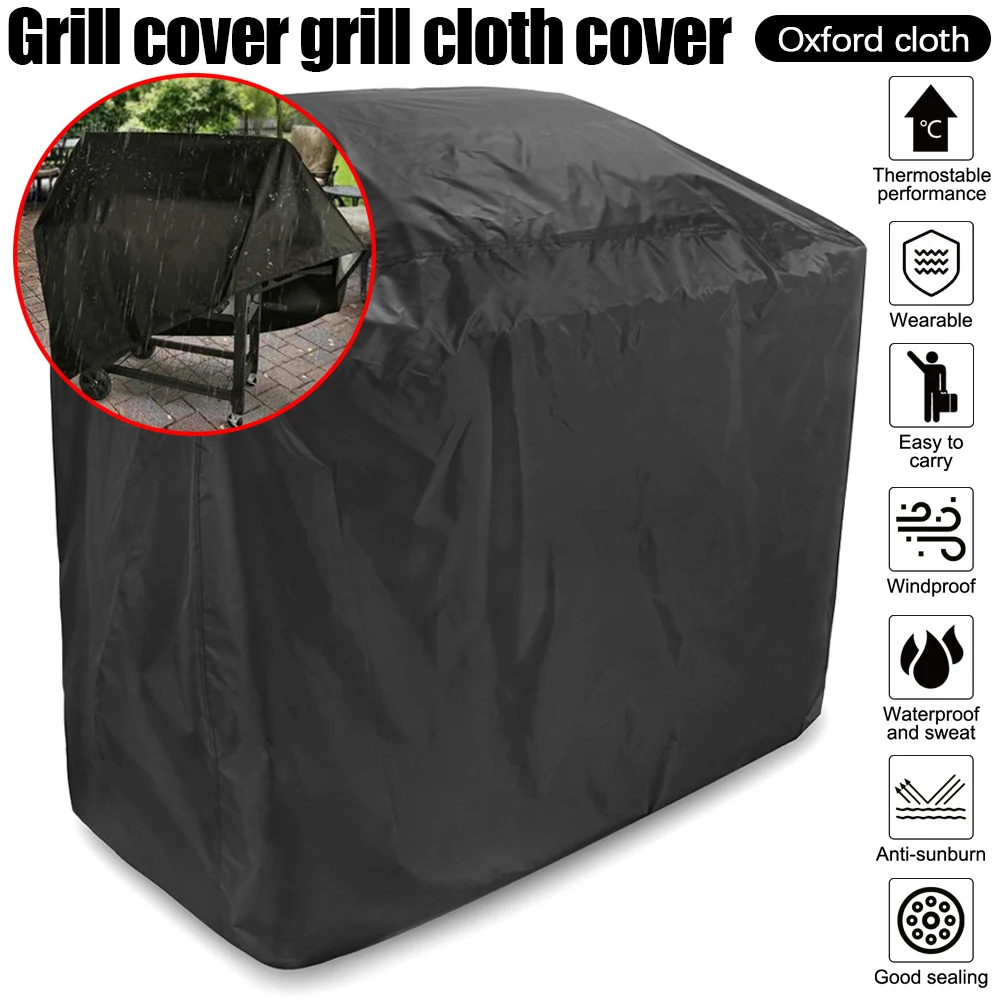 

Чехол для барбекю, водонепроницаемый защитный чехол для барбекю, пылезащитный, ветрозащитный, сверхпрочный чехол для барбекю и гриля, уличн...