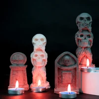 skull cross tombstone candle mold diy triple skull candle making handmade soap resin chocolate mold wick gifts craft home decor