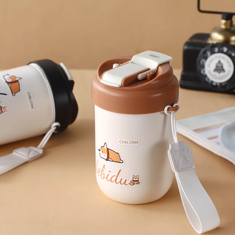 Ручная Кофейная Чашка Из Нержавеющей Стали 304 С Крышкой Автомобильная Двойными