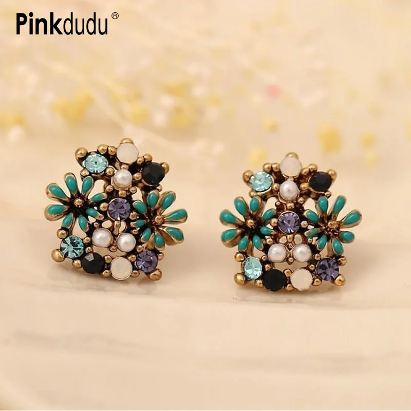 

Женские серьги-гвоздики в стиле ретро, из металлического сплава