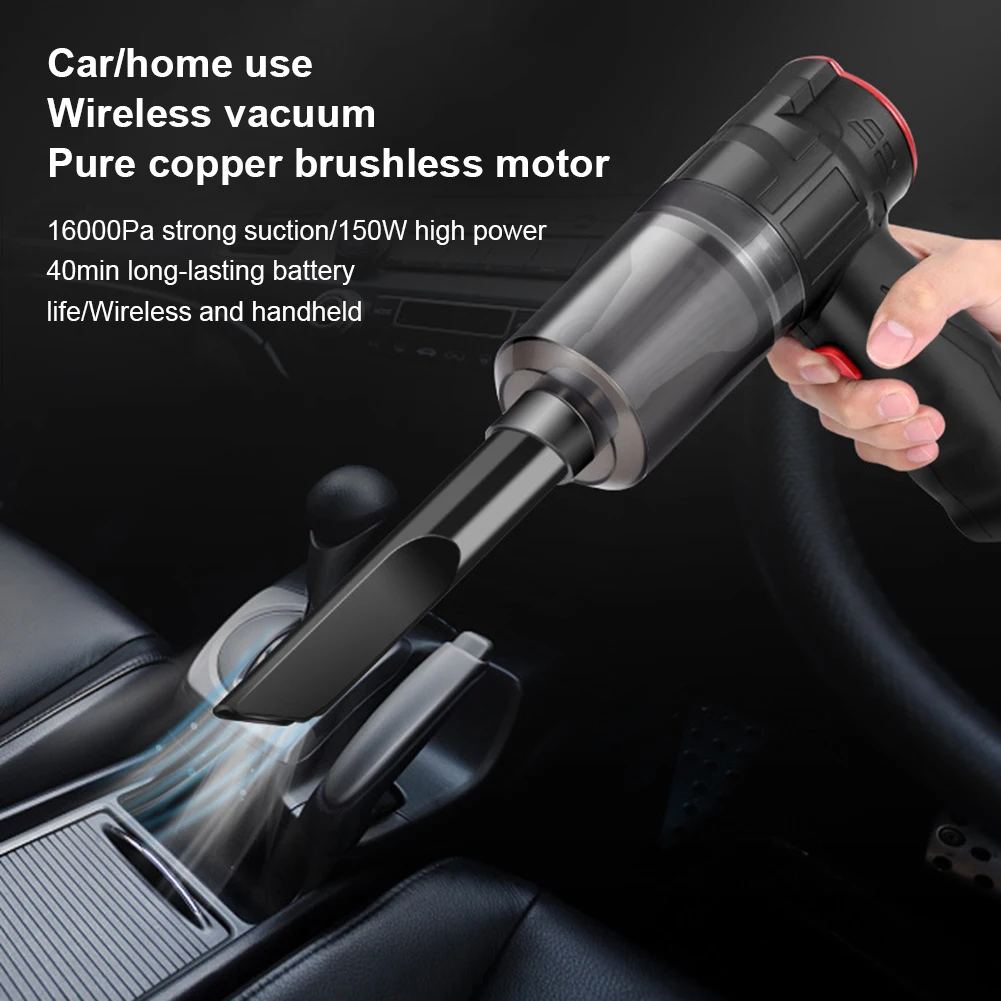 

Portable 16000PA Wireless Car Handheld Vacuum Cleaner Powerful Suction Wet And Dry Smart Cordless Interior Accessories For Home