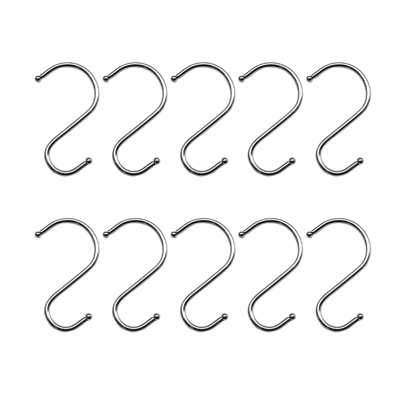 

10pcs Clothes Bags Kitchen Bathroom Rustproof Heavy Duty For Hanging Portable Plants Indoor Outdoor Pot Pan S Hook Practical