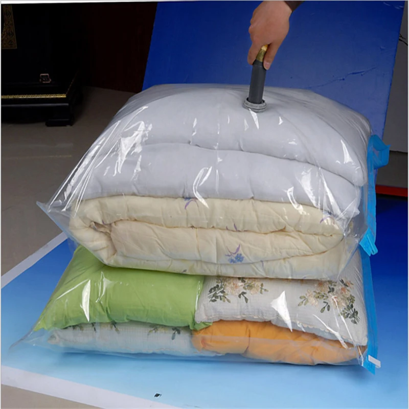 

Vacuum Storage Bag Home Organizer Transparent Border Foldable Clothes Organizer Seal Compressed Travel Space Saving Bags Package