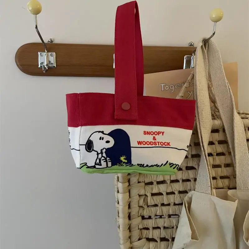 

Сумка-тоут женская холщовая с мультяшным рисунком, 14*9,5*10,5 см