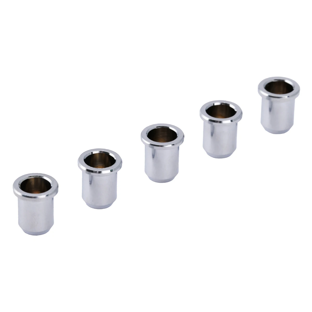 

Musiclily Pro 14 мм латунная басовая струна, наконечники, втулки через корпус для джазовых Басов/точных басов, хром (набор из 5)