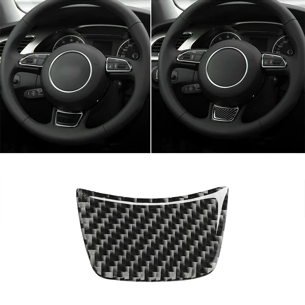 Car Steering Wheel Allroad Sportback Trim Sticker Carbon Fiber Decor Auto Accessories For Audi A6 C7 A7 a4L A3 Q3 Q5 2012-2018