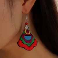 colorful drop earrings retro bohemian ethnic style earrings big dangle drop fashion jewelry earrings for women