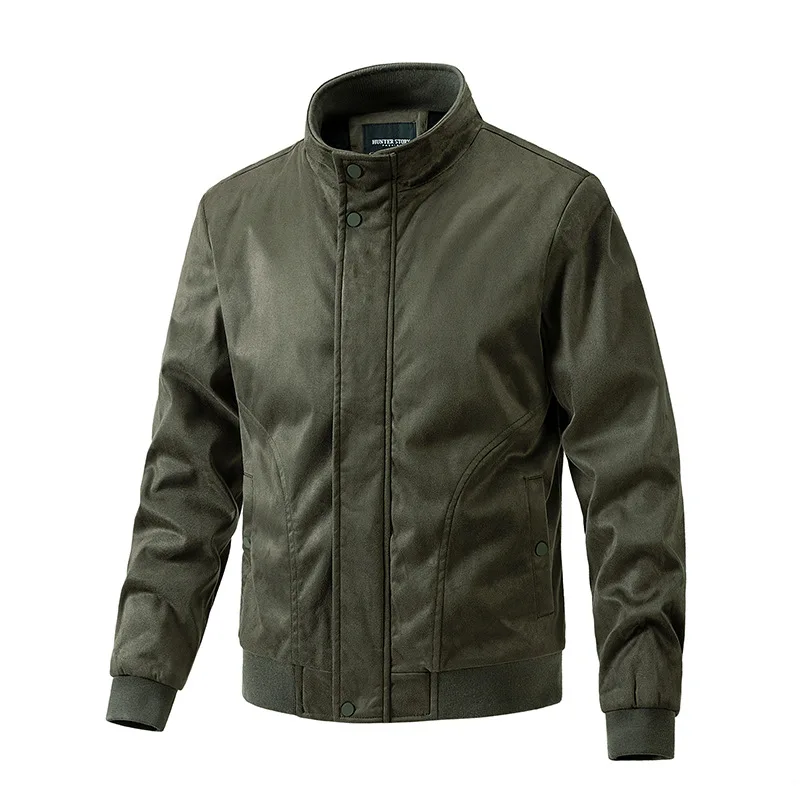 Замшевая мужская куртка с капюшоном размер S - XXXL цвет в ассортименте