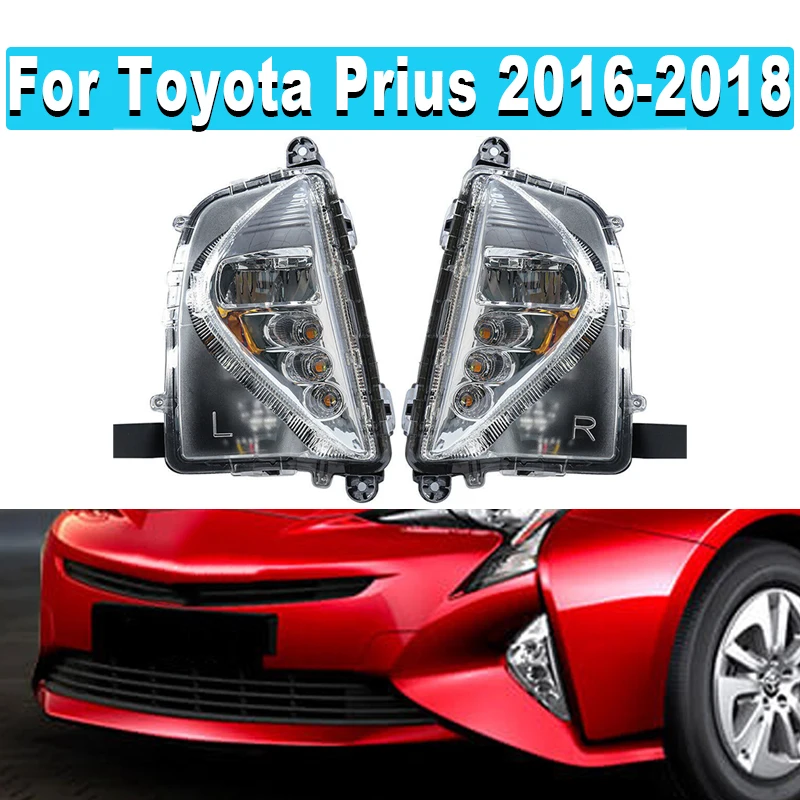 

Car Fog Lights Fog Lamp Day Light Foglights Fog Light Headlights For Toyota Prius 2016-2018 LED Front Fog Lights Car Styling