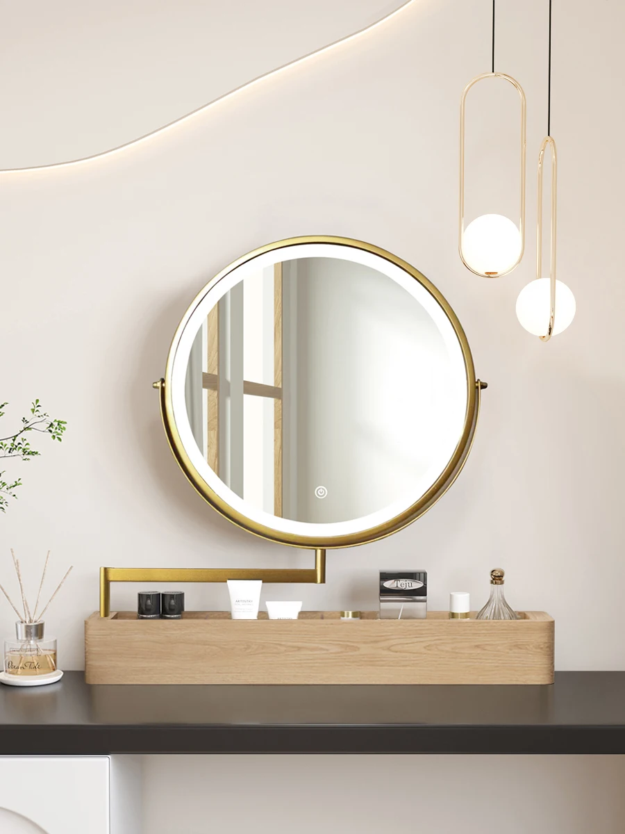 Вращающееся зеркало для макияжа растягивающаяся умная лампа LED360 настольный