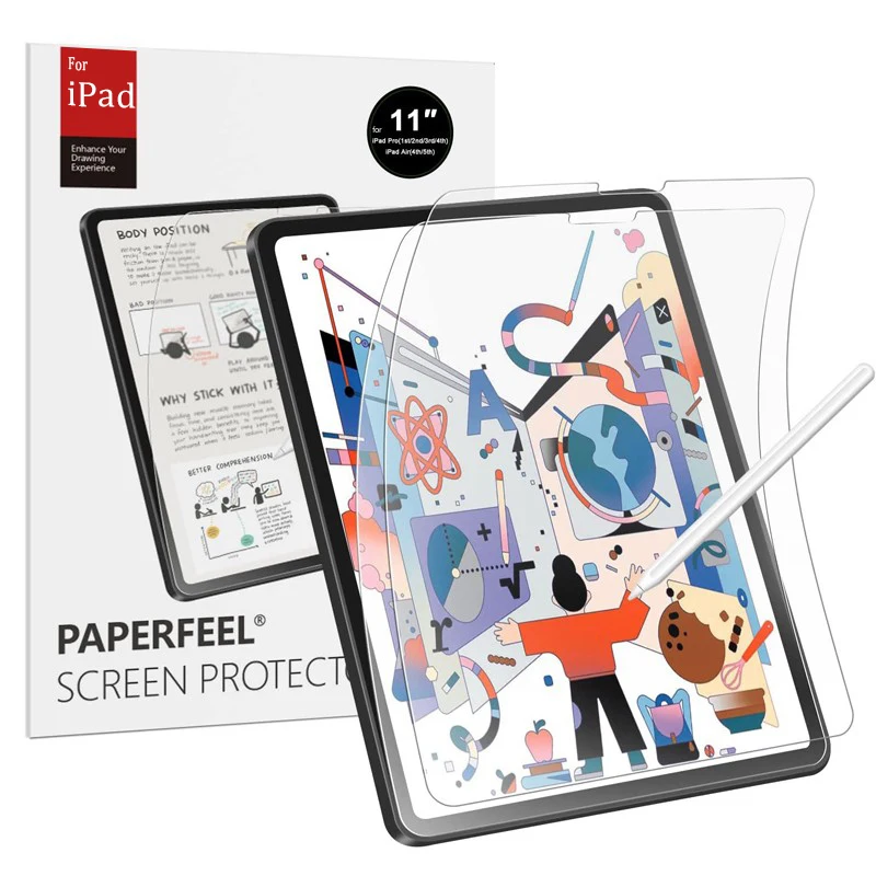 

For iPad Pro 11 12.9 iPad 10th 9th 8th 7th Gen iPad Air 3 4 5 iPad Mini 6 5 4 3 9.7 10.2 10.9 Paper Feel Matte Screen Protector