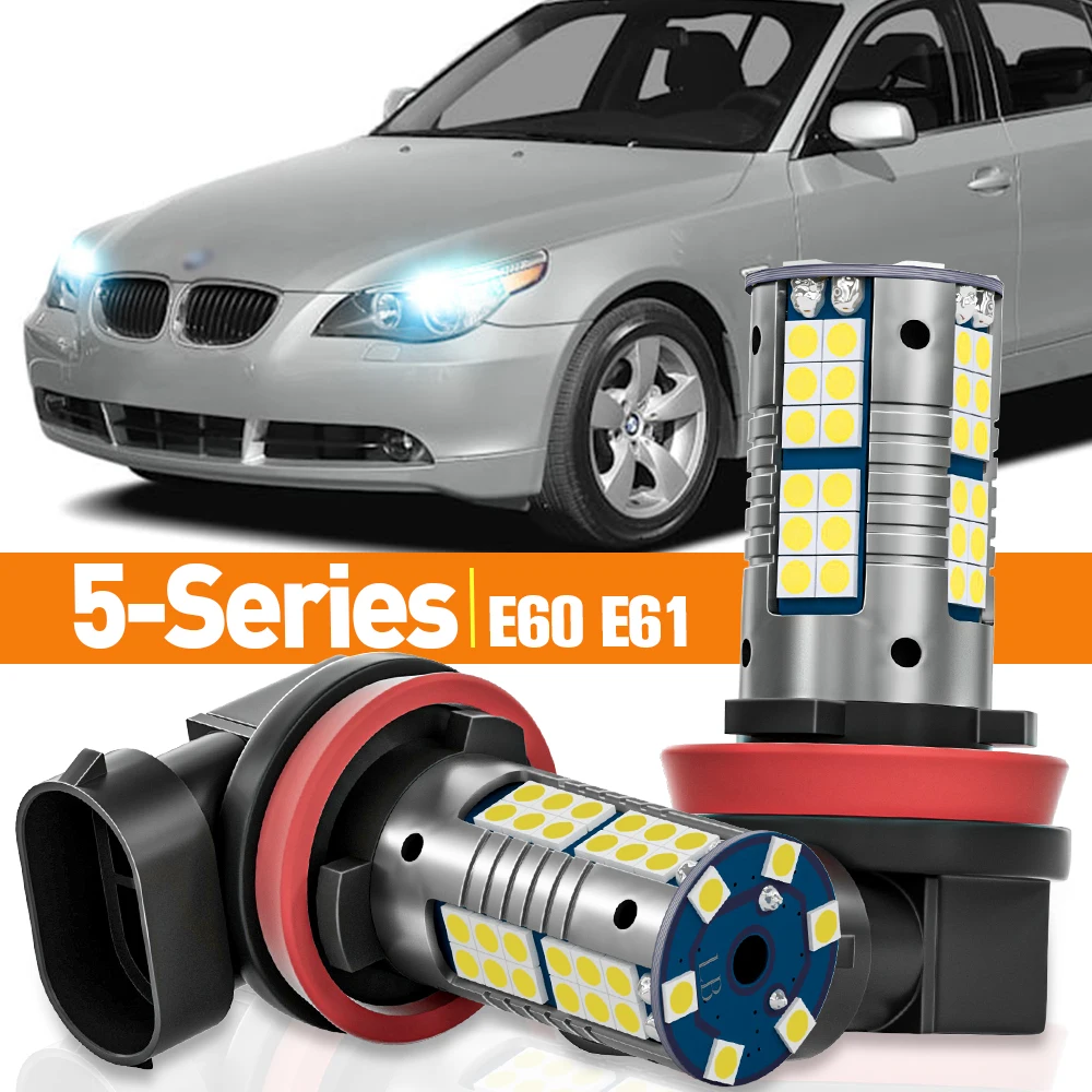 

2pcs LED Daytime Running Light DRL For BMW 5 Series E60 E61 2007 2008 2009 2010 Accessories Canbus Lamp