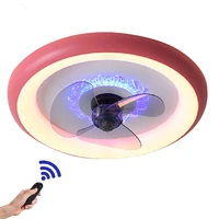 Indoor remote control adjustable color temperature and wind speed transparent fan blade fan light ceiling fan with light