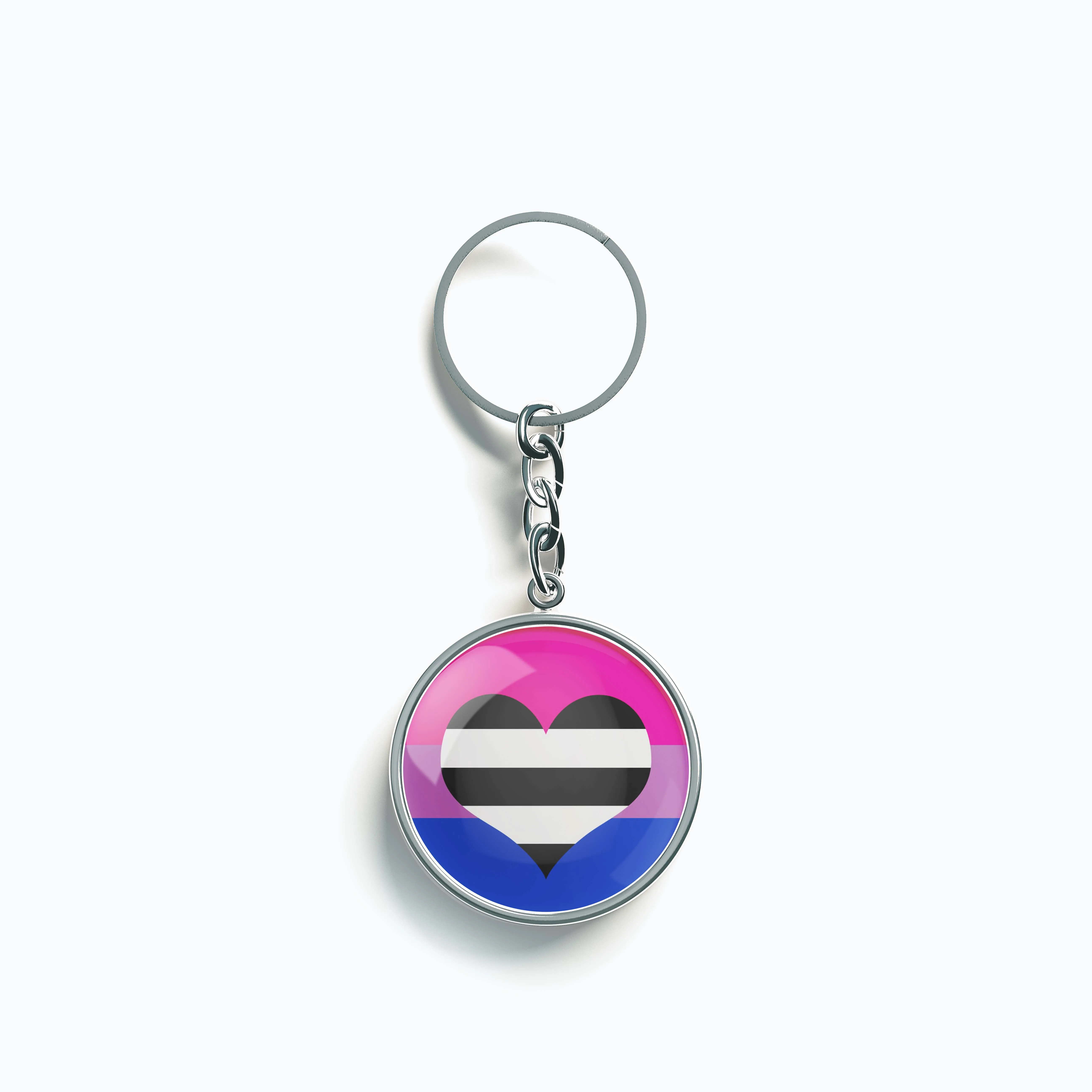 

Бисексуальная гетеромантическая Гордость Флаг луна ожерелье аксессуары Подвеска вечерние из нержавеющей стали для влюбленных мужчины под...