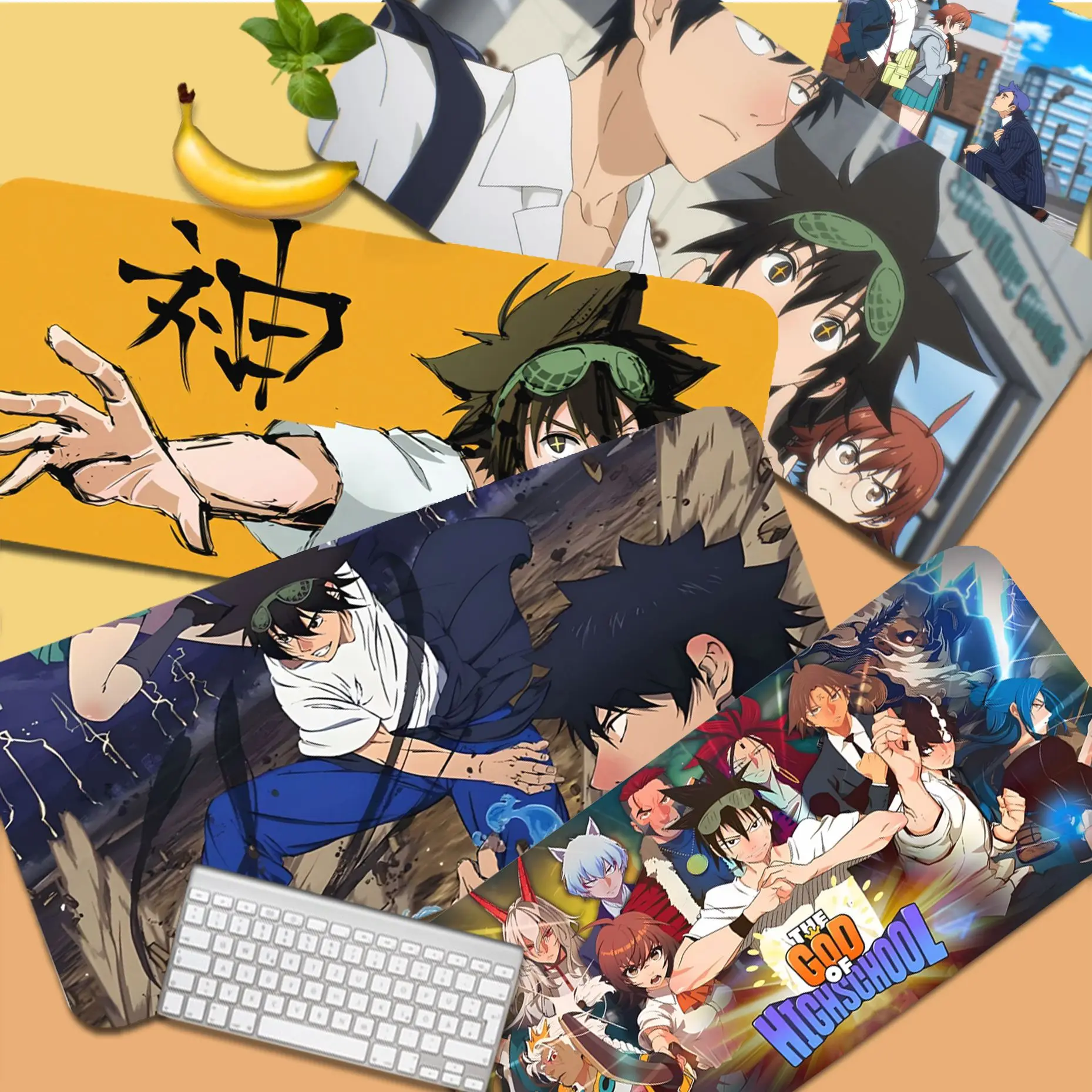 

The Gods Of Anime H-high School Mousepad girl pad Keyboards Mat Rubber Gaming mousepad Desk Edge Locking Game Keyboard Pad