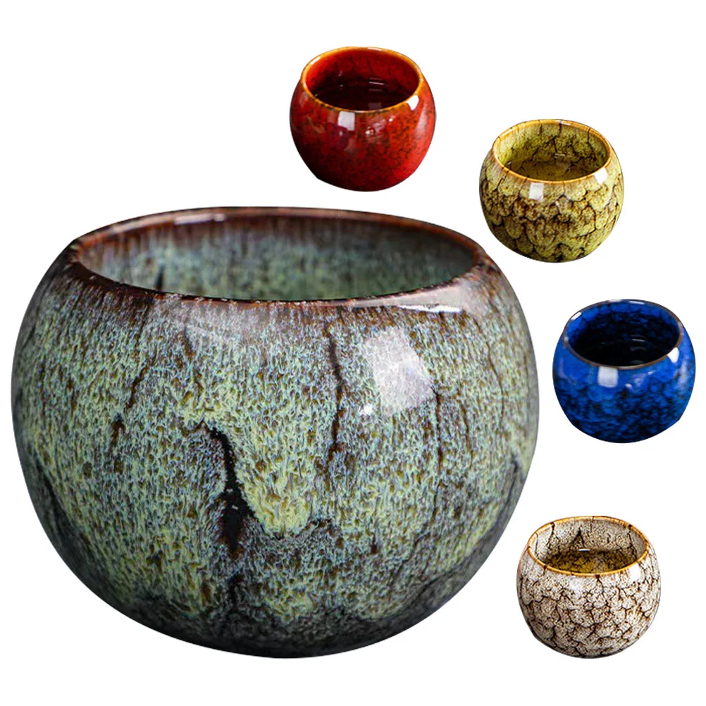 

1 set of Chinese Tea Cups Handmade Ceramic Tea Cups Office Small Coffee Cups