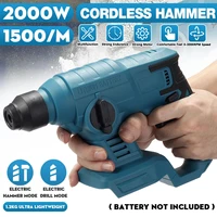 cordless electric drill rotary hammer drill demolition hammer rechargeable power tools compatible makita 18v battery