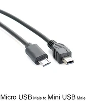 hot sale 1pc micro usb male to mini usb male data adapter converter cable cord data cable 25cm